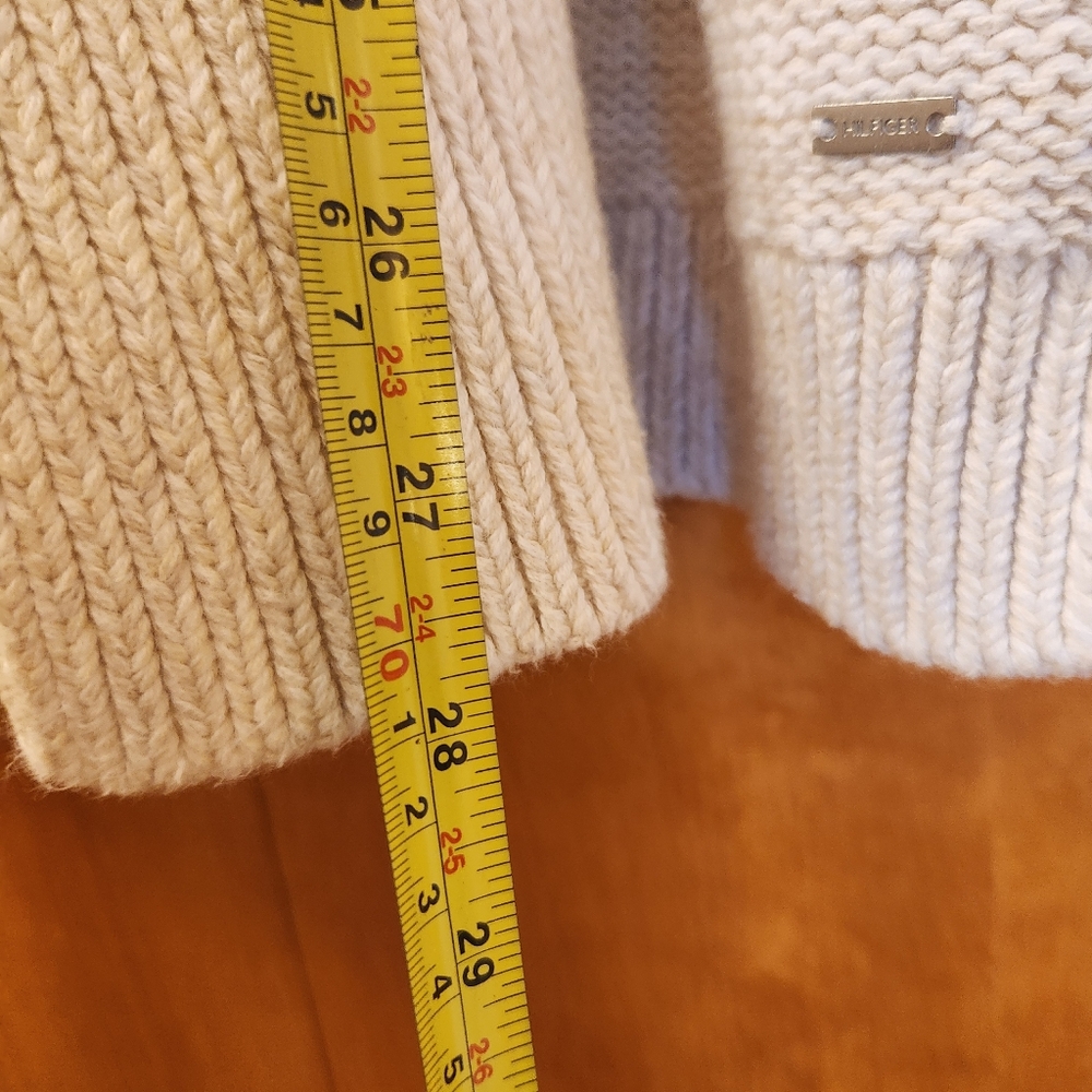 Tommy Hilfiger Women's Shawl Collar Cardigan in Beige, Size XS - Picture 8 of 9
